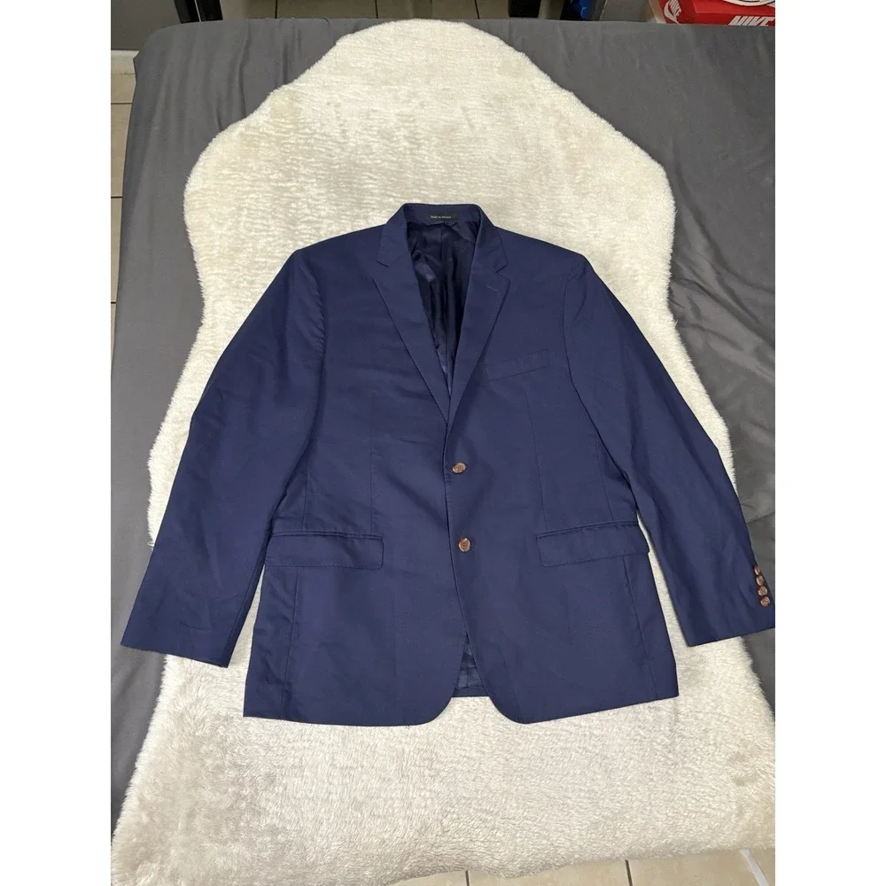 Lauren Ralph Lauren Men's Blue Slim Fit Wool Blazer Size 44R Black‎ Label